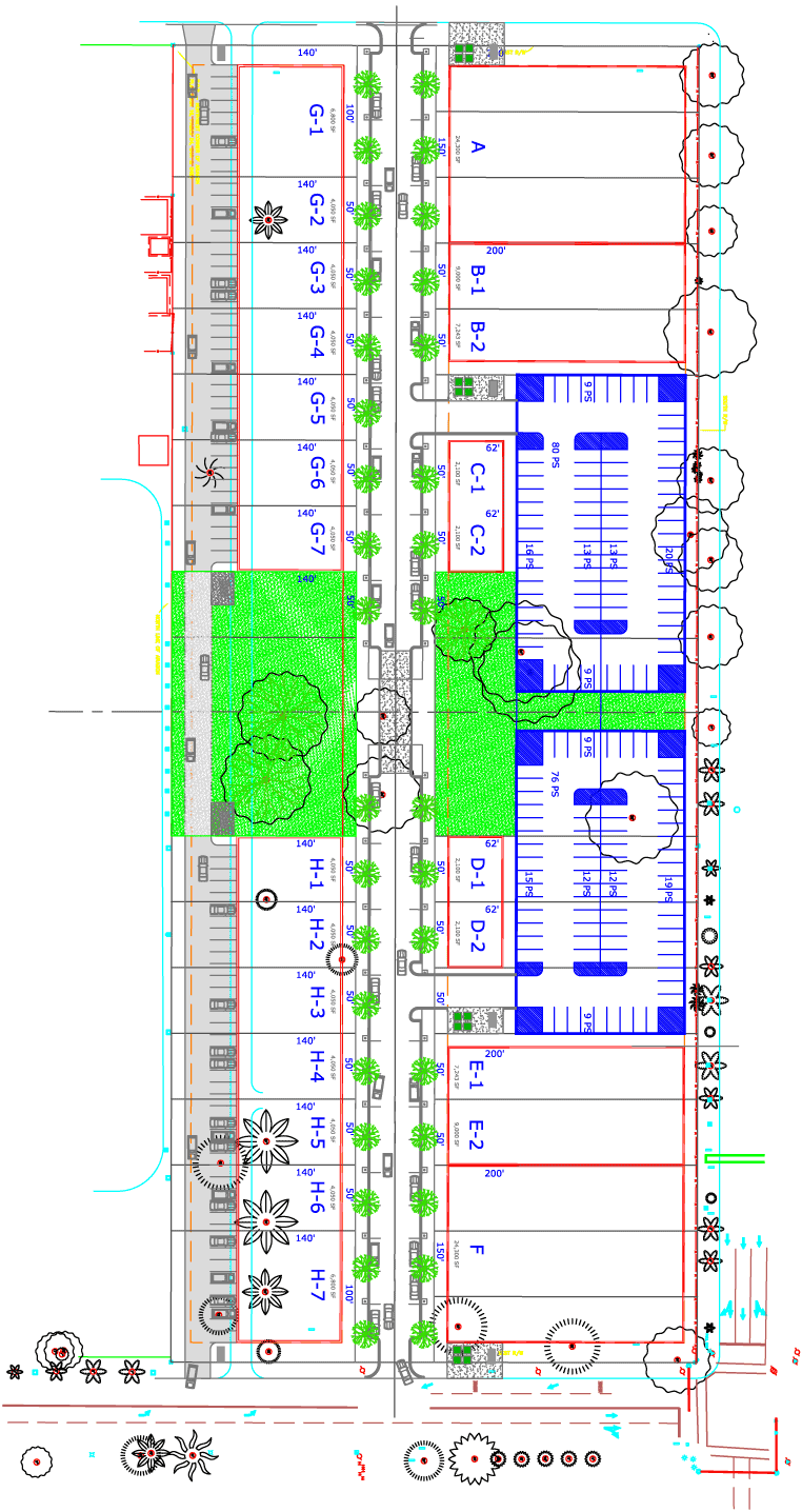 Conceptual site plan of the technology park