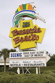 Pensacola Beach on Pensacola Beach Sign   Pensapedia  The Pensacola Encyclopedia